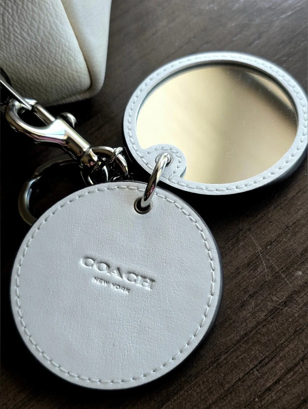 Coach Small Boxy Cosmetic Case and Mirror Bag Charm (Style No. C1751)